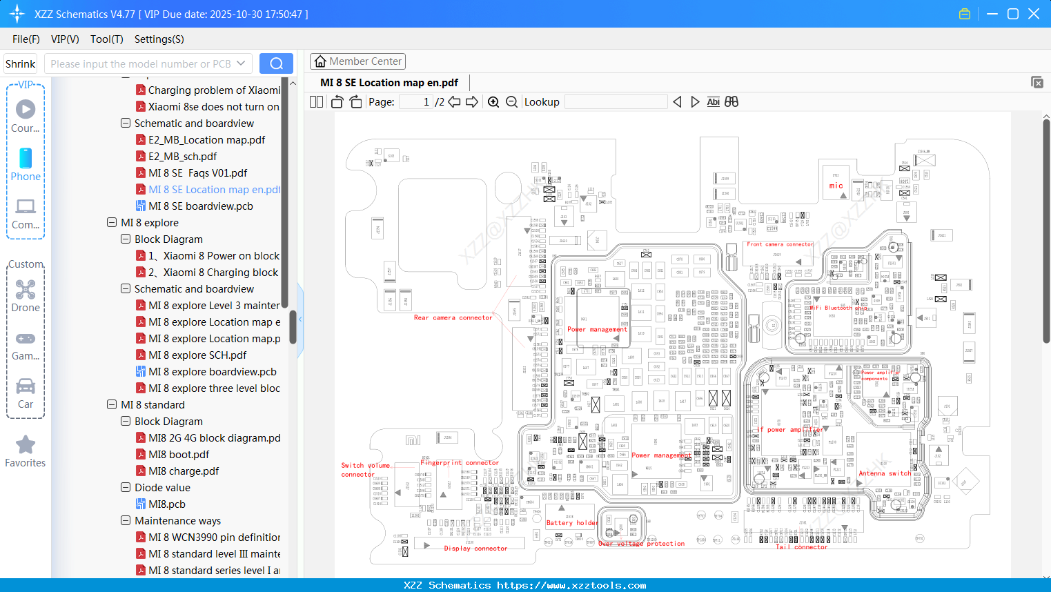 Xiaomi MI 8 SE Location Map En